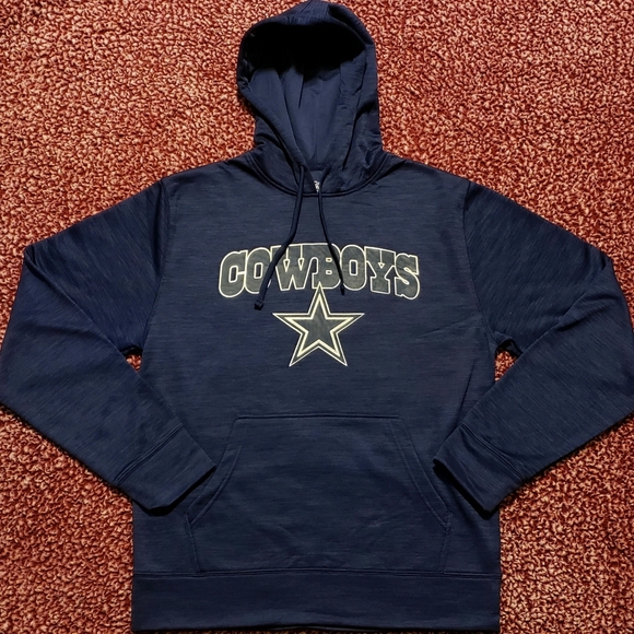 DALLAS COWBOYS Navy Blue "Tillar Poly Hoody" Pullover (M, L, XL, 2XL,3XL) - Picture 1 of 5